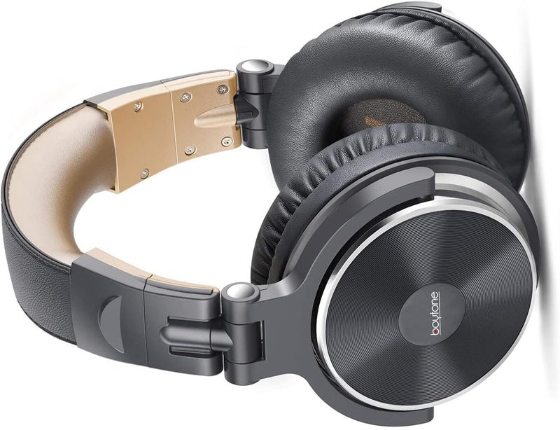 Boytone BT-10BR Studio Recording DJ Headphones - Wired Over Ear Headphones, 50mm Drivers,1/4 to 3.5mm Audio Jack, for Audio Mixer, Professional Monitoring & Foldable Headphones with Stereo Sound - Image 3
